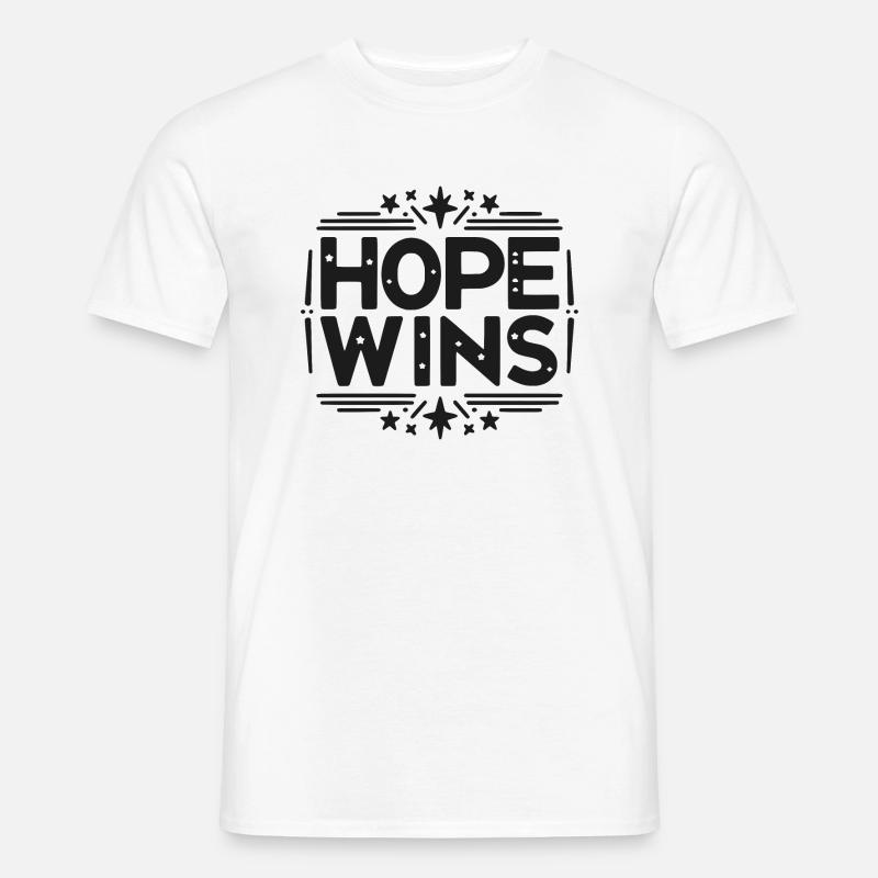 Die Hoffnung gewinnt - Männer T-Shirt - Weiß