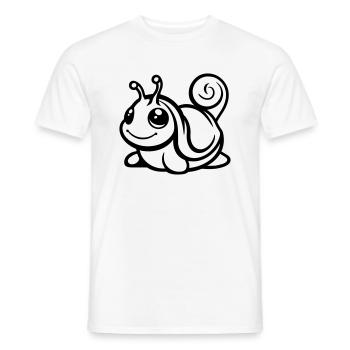 Bande dessinée d’escargot - T-shirt homme - blanc - Devant - AI Model Male 178 dark (178cm)