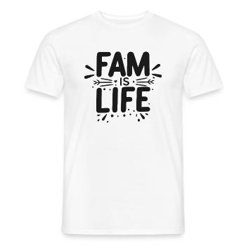 Fam ist Leben - Männer T-Shirt - Weiß - Vorne - AI Model Male 178 dark (178cm)