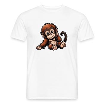 Orang-Utan Baby png - Männer T-Shirt - Weiß - Vorne - AI Model Male 178 dark (178cm)