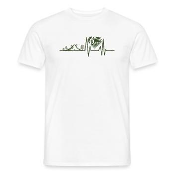 Natur - Herzschlag - Männer T-Shirt - Weiß - Vorne - AI Model Male 178 dark (178cm)