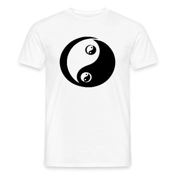 Yin Yang - T-shirt homme - blanc - Devant - AI Model Male 178 dark (178cm)