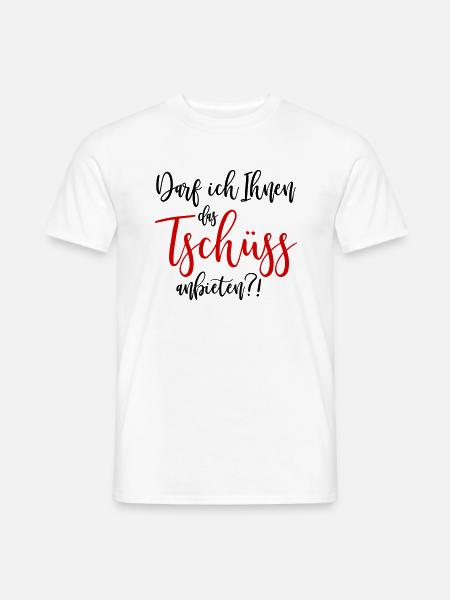 Darf ich Ihnen das Tschüss anbieten - Farbwechsel - Männer T-Shirt - Weiß