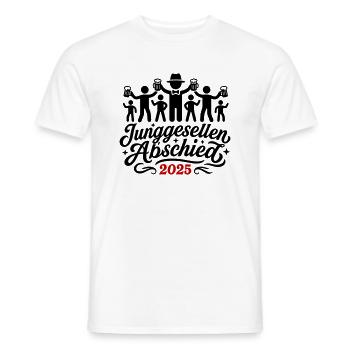 Junggesellen Crew 2025 Jga Lustig - Männer T-Shirt - Weiß - Vorne - AI Model Male 178 dark (178cm)