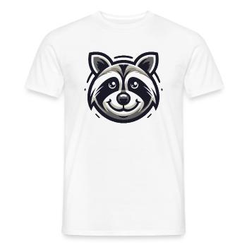 Waschbär Nachtfänger - Männer T-Shirt - Weiß - Vorne - AI Model Male 178 dark (178cm)