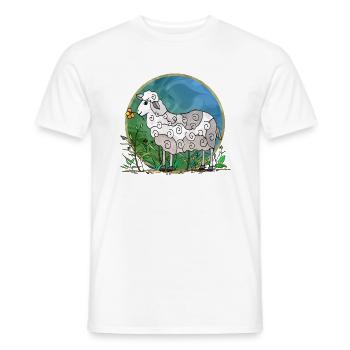Mouton - T-shirt homme - blanc - Devant - AI Model Male 178 dark (178cm)