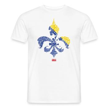 Bosna i Hercegovina Ljiljan - Men's T-Shirt - white - Front - AI Model Male 178 dark (178cm)