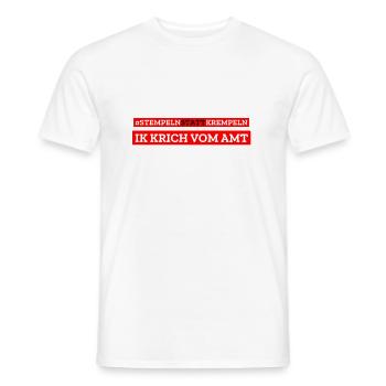 Arbeitsamt arbeitslos Hartz 4 - Männer T-Shirt - Weiß - Vorne - AI Model Male 178 dark (178cm)