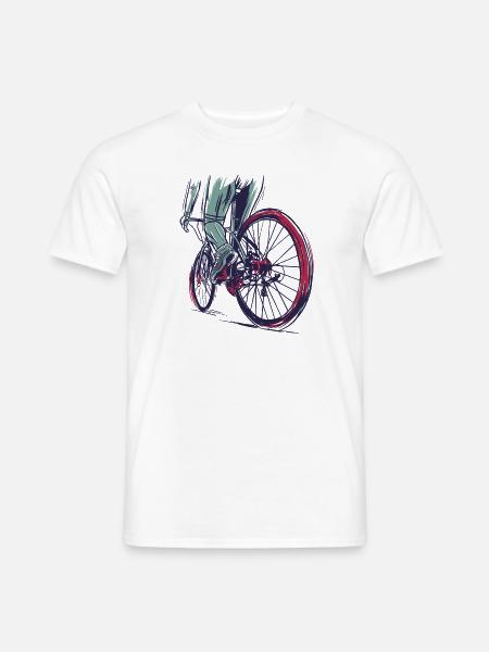 Rennrad Sprinter Rennradsport - Männer T-Shirt - Weiß
