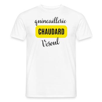 quincaillerie chaudard - T-shirt homme - blanc - Devant - AI Model Male 178 dark (178cm)