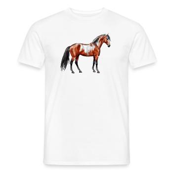 Rain Spirit - Pferd, stehend - Männer T-Shirt - Weiß - Vorne - AI Model Male 178 dark (178cm)