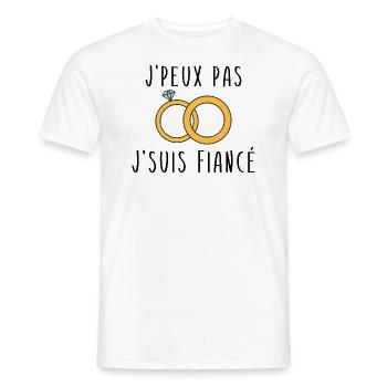 Ich kann nicht, ich bin verlobt - Männer T-Shirt - Weiß - Vorne - AI Model Male 178 dark (178cm)