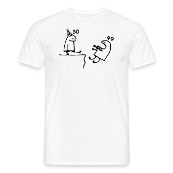 50 Jahre: Abschied Alter 49 Jahre, Happy 50. Geburtstag - Männer T-Shirt - Weiß - Vorne - AI Model Male 178 dark (178cm)