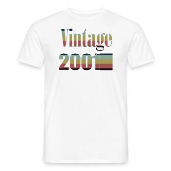 2001 Geburtstag 2001 Jahrgang 2001 Geburtstag - Männer T-Shirt - Weiß - Vorne - AI Model Male 178 dark (178cm)