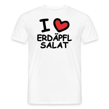 I Love Erdäpflsalat - Männer T-Shirt - Weiß - Vorne - AI Model Male 178 dark (178cm)