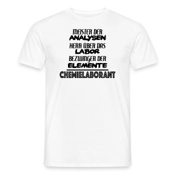 Chemielaborant - Meister der Analysen, Labor - Männer T-Shirt - Weiß - Vorne - AI Model Male 178 dark (178cm)
