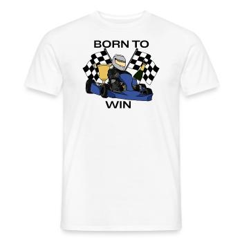 Born to Win - Men's T-Shirt - white - Front - AI Model Male 178 dark (178cm)