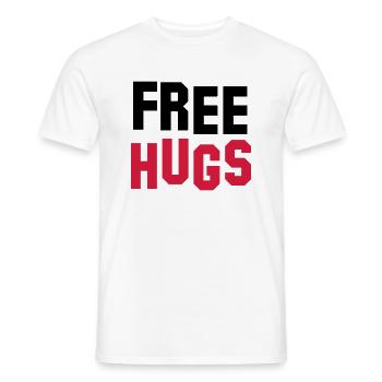 free hugs - T-shirt homme - blanc - Devant - AI Model Male 178 dark (178cm)