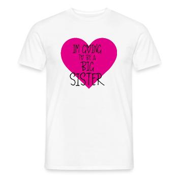 I'm going to be a big sister - T-shirt homme - blanc - Devant - AI Model Male 178 dark (178cm)