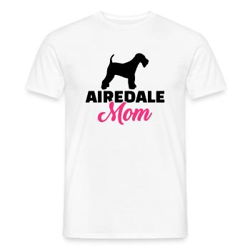 Airedale Terrier - T-shirt homme - blanc - Devant - AI Model Male 178 dark (178cm)