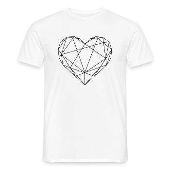 Saint Valentin, amour, jour d'amour. - T-shirt homme - blanc - Devant - AI Model Male 178 dark (178cm)