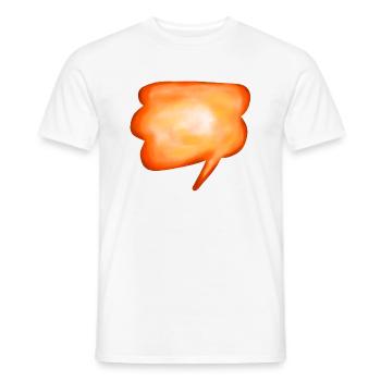 Orange Watercolour Speech Bubble - Men's T-Shirt - white - Front - AI Model Male 178 dark (178cm)