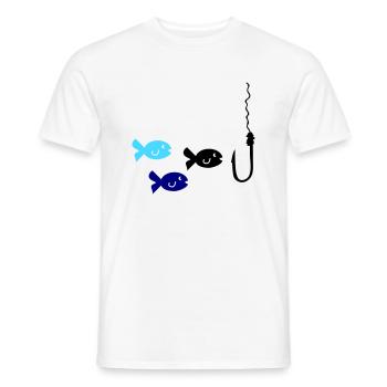 Pêche au poisson - T-shirt homme - blanc - Devant - AI Model Male 178 dark (178cm)