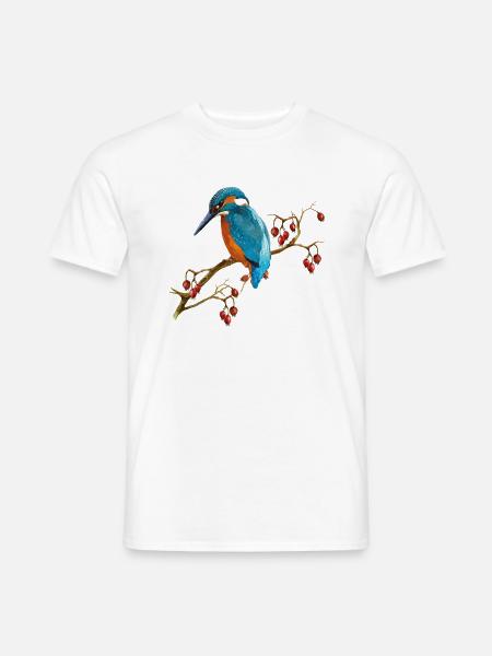 Bunter Vogel - Männer T-Shirt - Weiß