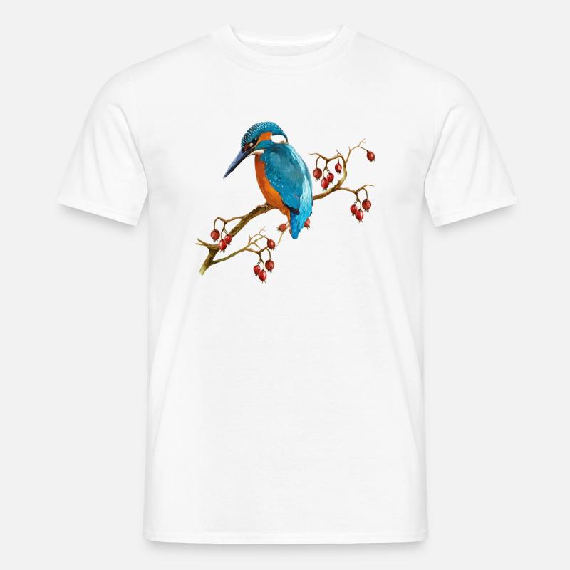 Bunter Vogel - Männer T-Shirt - Weiß