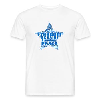 Ukraine Love Peace Gift Idea Peace - Men's T-Shirt - white - Front - AI Model Male 178 dark (178cm)