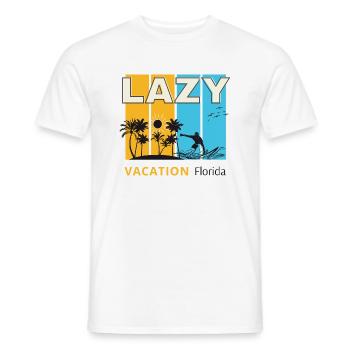 Lazy vacation Florida - Men's T-Shirt - white - Front - AI Model Male 178 dark (178cm)