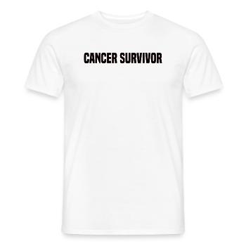Cancer Survivor - Men's T-Shirt - white - Front - AI Model Male 178 dark (178cm)