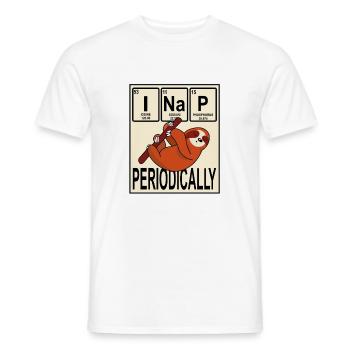 I Nap Periodically Faultier Chemiker Chemie Nerd - Männer T-Shirt - Weiß - Vorne - AI Model Male 178 dark (178cm)