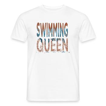 piscine natation vélo course natation drôle - T-shirt homme - blanc - Devant - AI Model Male 178 dark (178cm)