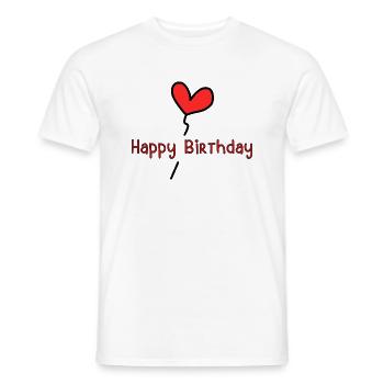 JAHRESTAG. ALLES GUTE ZUM GEBURTSTAG!. ALLES GUTE ZUM GEBURTSTAG!. - Männer T-Shirt - Weiß - Vorne - AI Model Male 178 dark (178cm)