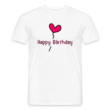 JAHRESTAG. ALLES GUTE ZUM GEBURTSTAG!. ALLES GUTE ZUM GEBURTSTAG!. - Männer T-Shirt - Weiß - Vorne - AI Model Male 178 dark (178cm)
