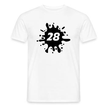 28 - Männer T-Shirt - Weiß - Vorne - AI Model Male 178 dark (178cm)