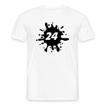 24 - T-shirt homme - blanc - Devant - AI Model Male 178 dark (178cm)