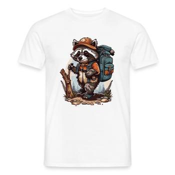 Les aventures de randonnée des ratons laveurs - T-shirt homme - blanc - Devant - AI Model Male 178 dark (178cm)