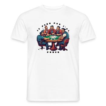 Je peux pas j'ai poker - T-shirt homme - blanc - Devant - AI Model Male 178 dark (178cm)