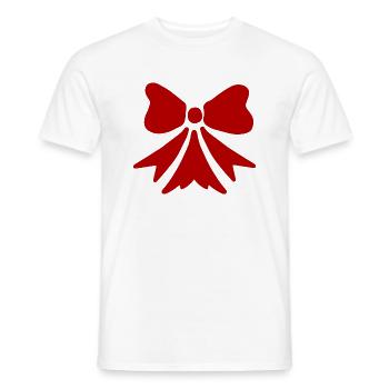 Cute Christmas Bow Tie - Men's T-Shirt - white - Front - AI Model Male 178 dark (178cm)