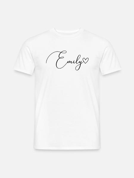 Emily navn Fornavn Pige - Mænd T-shirt - hvid