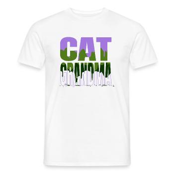 Anniversaire Persian Business Cat T-shirts - T-shirt homme - blanc - Devant - AI Model Male 178 dark (178cm)