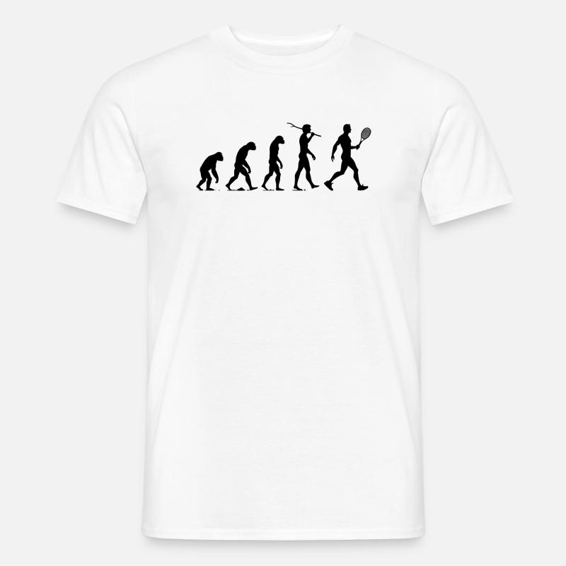 Tennis Evolution - Männer T-Shirt - Weiß