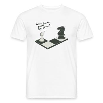 keine Bauern - keine Karotten, Schach Bauer Pferd - Männer T-Shirt - Weiß - Vorne - AI Model Male 178 dark (178cm)