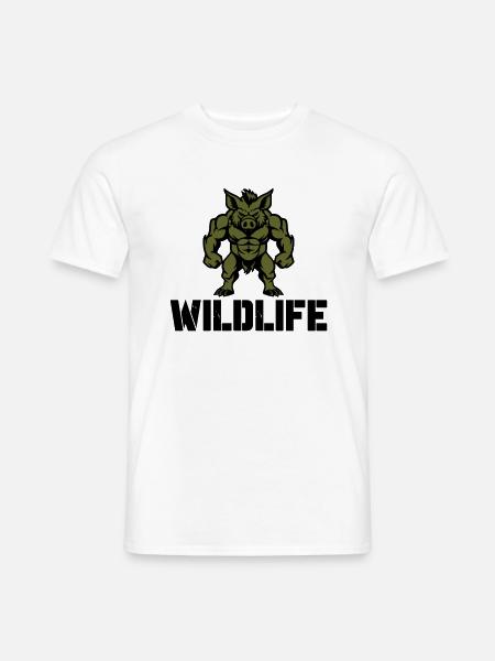 Wild Boar Comic Wildlife - Men's T-Shirt - white