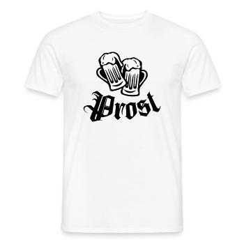 bier prost - Männer T-Shirt - Weiß - Vorne - AI Model Male 178 dark (178cm)
