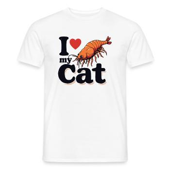 L’AMOUR DES CHATS - T-shirt homme - blanc - Devant - AI Model Male 178 dark (178cm)