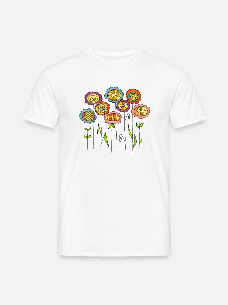 Blumen - Männer T-Shirt - Weiß