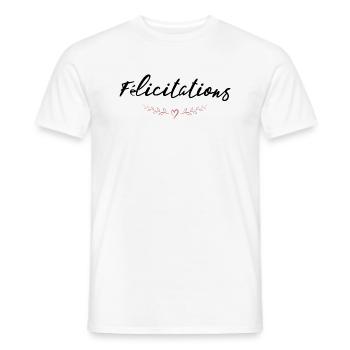 WELL DONE. CONGRATULATIONS. BIRTH. ANNIVERSARY. FERRY - Men's T-Shirt - white - Front - AI Model Male 178 dark (178cm)